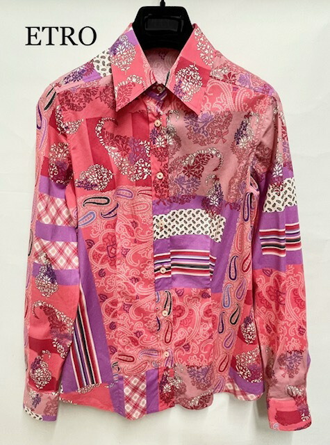 【即日発送・正規品】ETRO エトロ ペイズリーシャツ 39 イタリア製 ETRO エトロ 綿100％ ペイズリー柄 長袖 シャツ メンズ