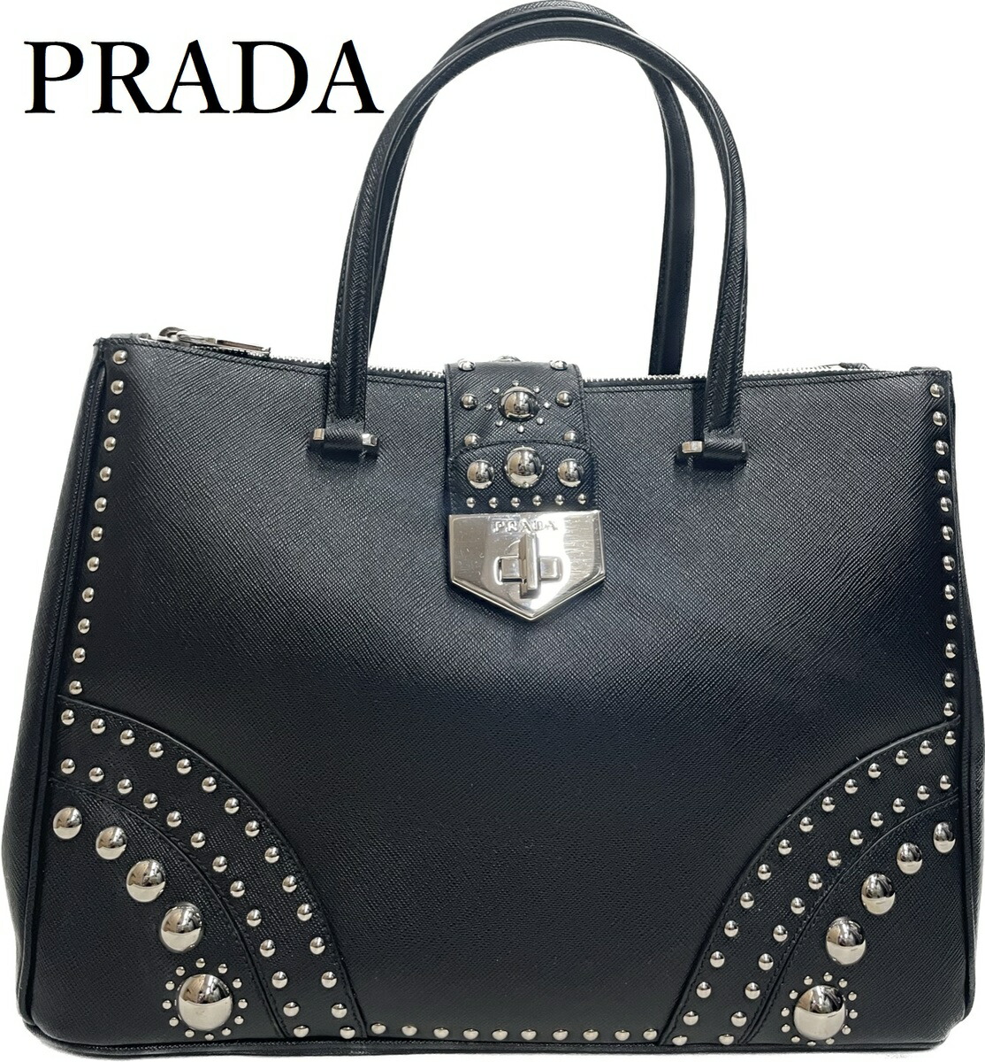 2025，低価】 プラダ ハンドバッグ BL0094 黒 レザー PRADA