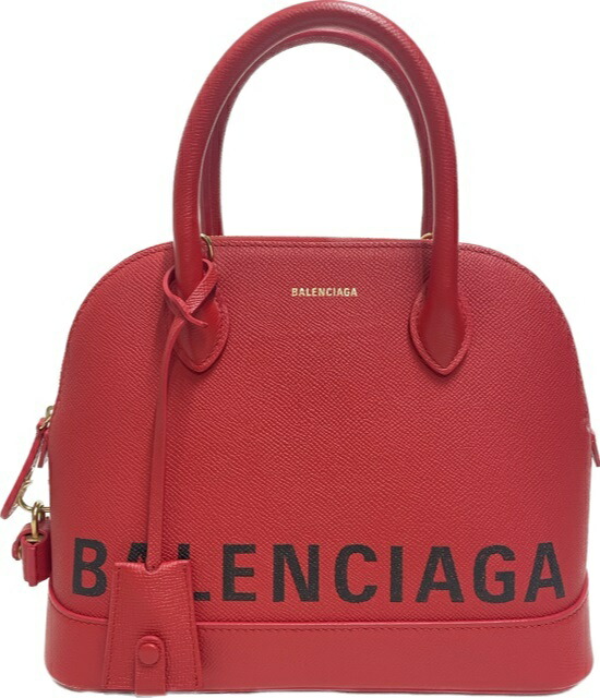 送料関税込み☆BALENCIAGA ロゴ エナメル 2way ハンドバッグ 1