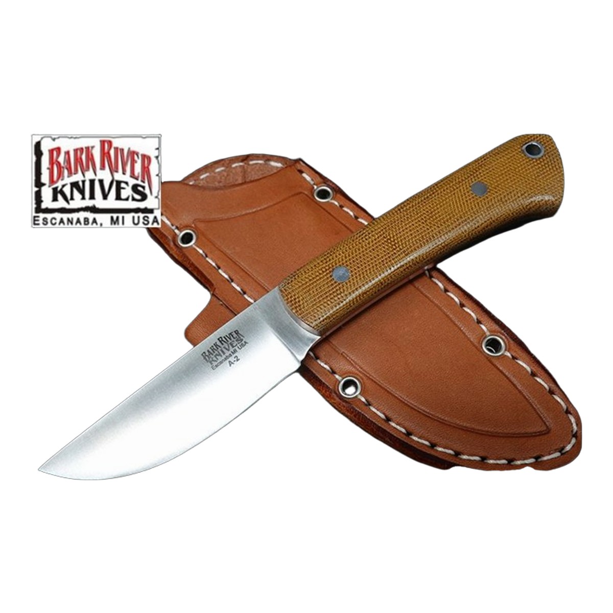 BARK RIVER KNIVES バークリバー・ナイブス ウッドランド A-2 ナチュラルマイカルタ WOODLAND フィックスド アメリカ製 アウトドアナイフ 固定刃 キャンプナイフ ブッシュクラフト サバイバル ハンティング ハンター 薪割り フェザー フィッシング 防災 緊急時 正規品｜アウトドアナイフ専門グローイング