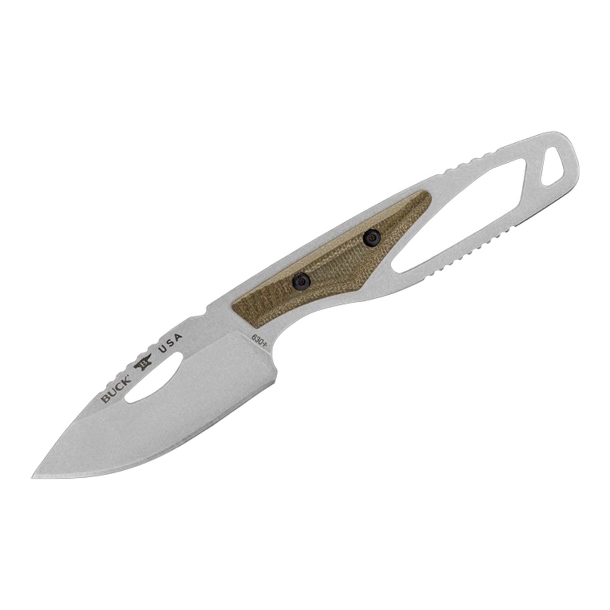 BUCK バック ナイフ パックライト 630 ハイド プロ 420HC マイカルタ Paklite フィックスド アメリカ製 固定刃 キャンプナイフ ブッシュクラフト サバイバル ハンティング ハンター 薪割り フェザー フィッシング 防災 緊急時 正規品 本物保証｜アウトドアナイフ専門グローイング