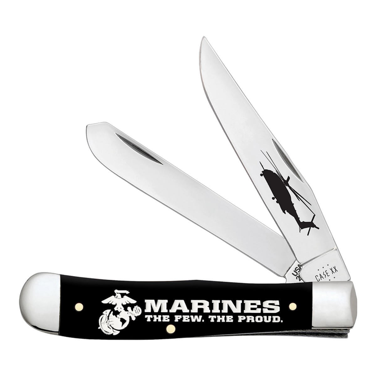 CASE ケース ナイフ トラッパー USMC 2ブレード シンセティック Trapper 折りたたみ アメリカ製 ポケットナイフ キャンプ 渓流 フィッシング 防災 緊急時 コンパクト 軽量 収納 登山 野外活動 正規品 本物保証｜アウトドアナイフ専門グローイング