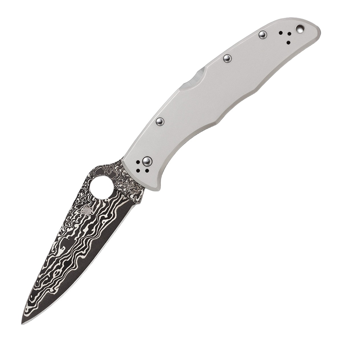 Spyderco スパイダルコ エンデューラ4 ダマスカス チタン Endura4 C10TID アウトドアナイフ 刃物 キャンプ ハンティング ハンター 狩猟 フィッシング｜アウトドアナイフ専門グローイング