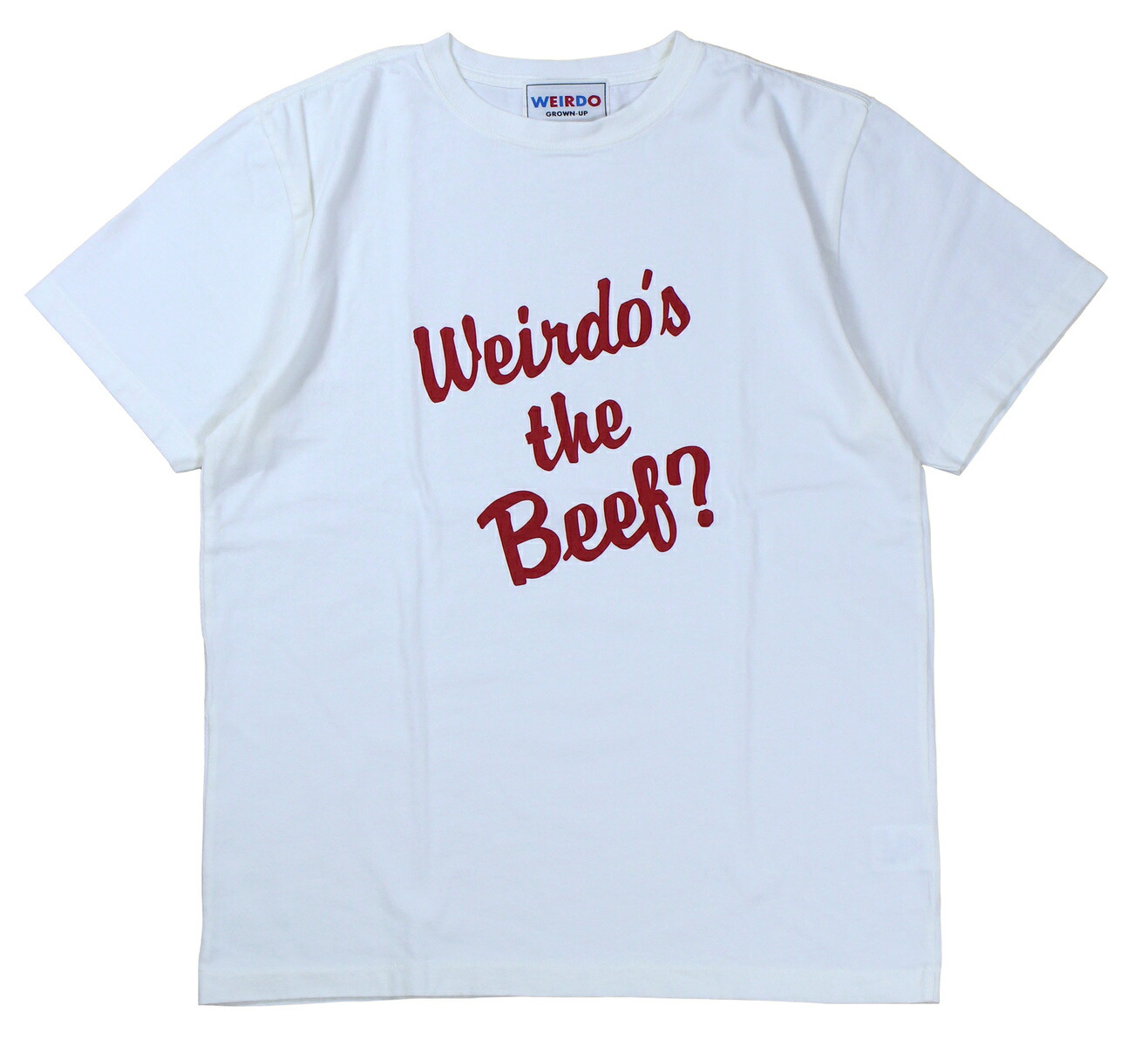 WEIRDO [-Weirdo's the Beef? - S/S T-SHIRTS- WHITE size.S,M,L,XL]