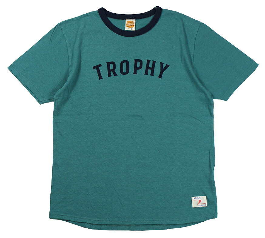 TROPHY CLOTHING [-Classic Athletic Tee- Turquoise size.36,38,40,42] 7,029円