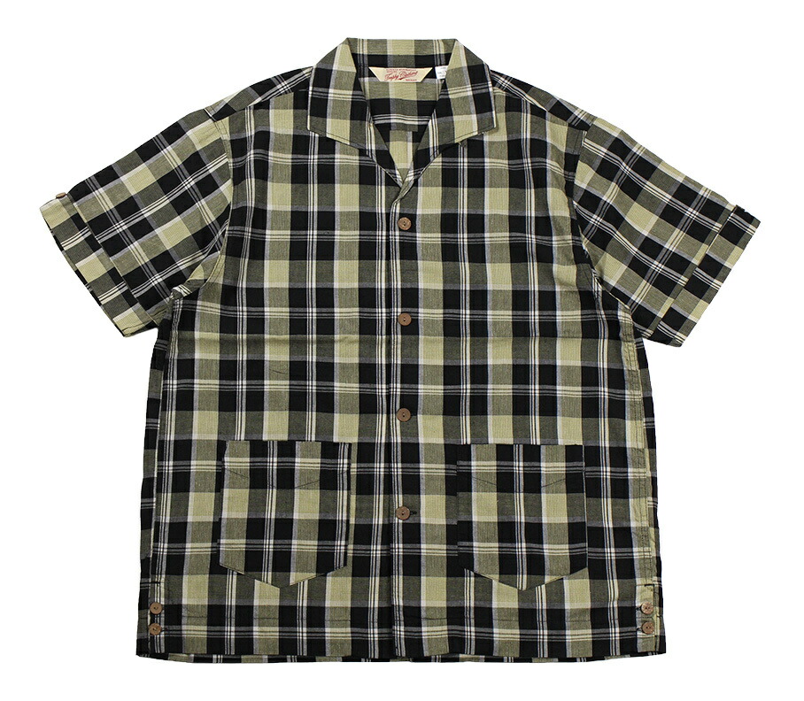 TROPHY CLOTHING [-HAVANA S/S SHIRT- Black×Yellow size 14,15,16,17]