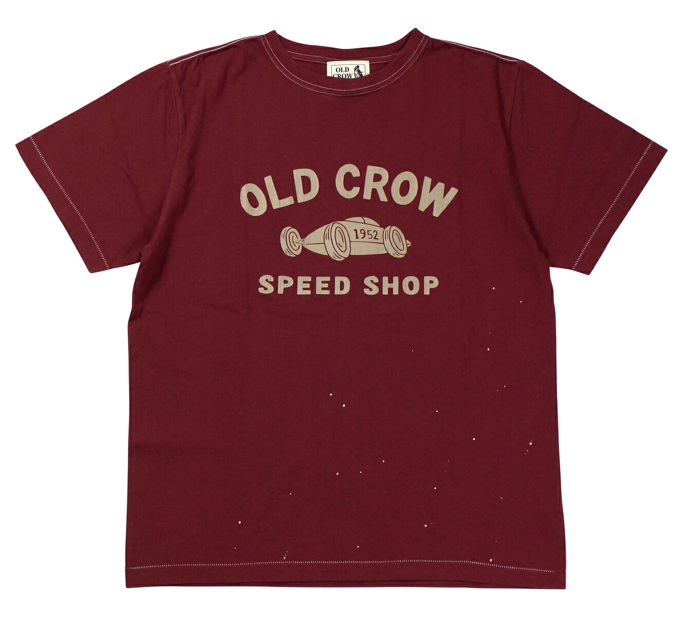 OLD CROW [-BELLY TANK - S/S T-SHIRTS- BURGUNDY size.S,M,L,XL]