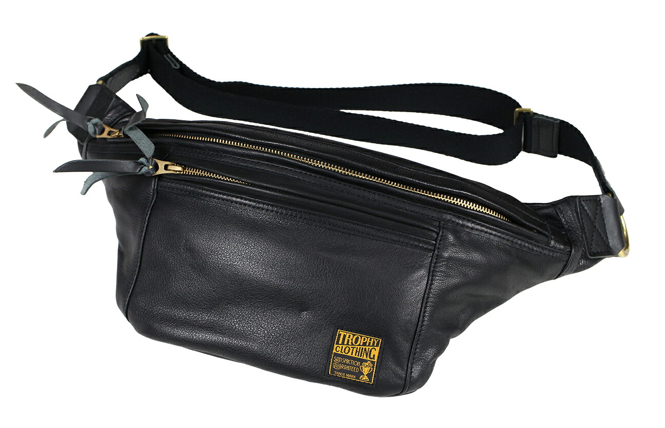 TROPHY CLOTHING [-Day Trip Steer Hide Bag- Black]