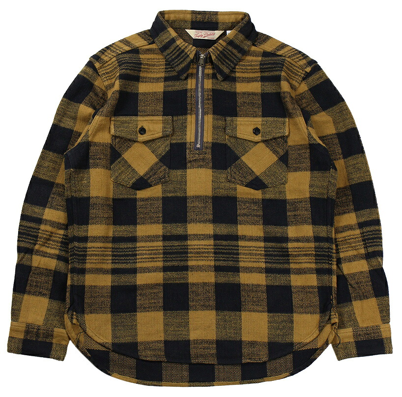TROPHY CLOTHING [-Buffalo Half Zip Shirt- Mustard size.14,15,16,17]｜KNOCK 店