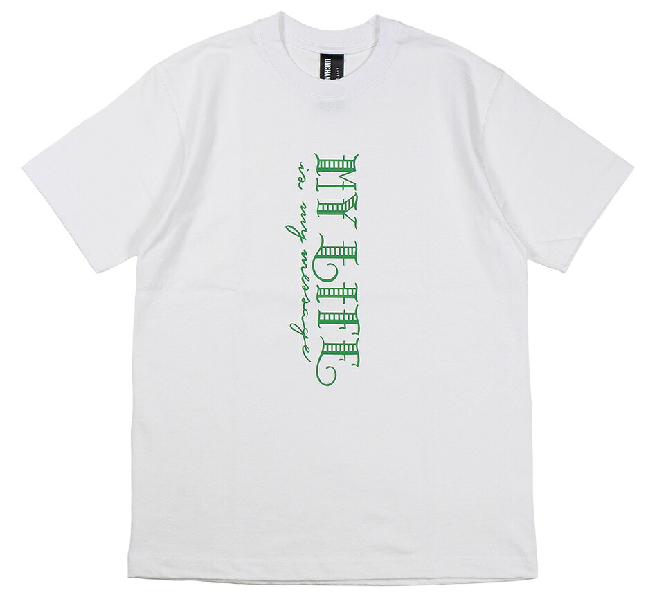 UNCHANGING LOVE [-SS MY LIFE TEE SHIRT- GREEN×WHITE BODY size.S,M,L,XL]