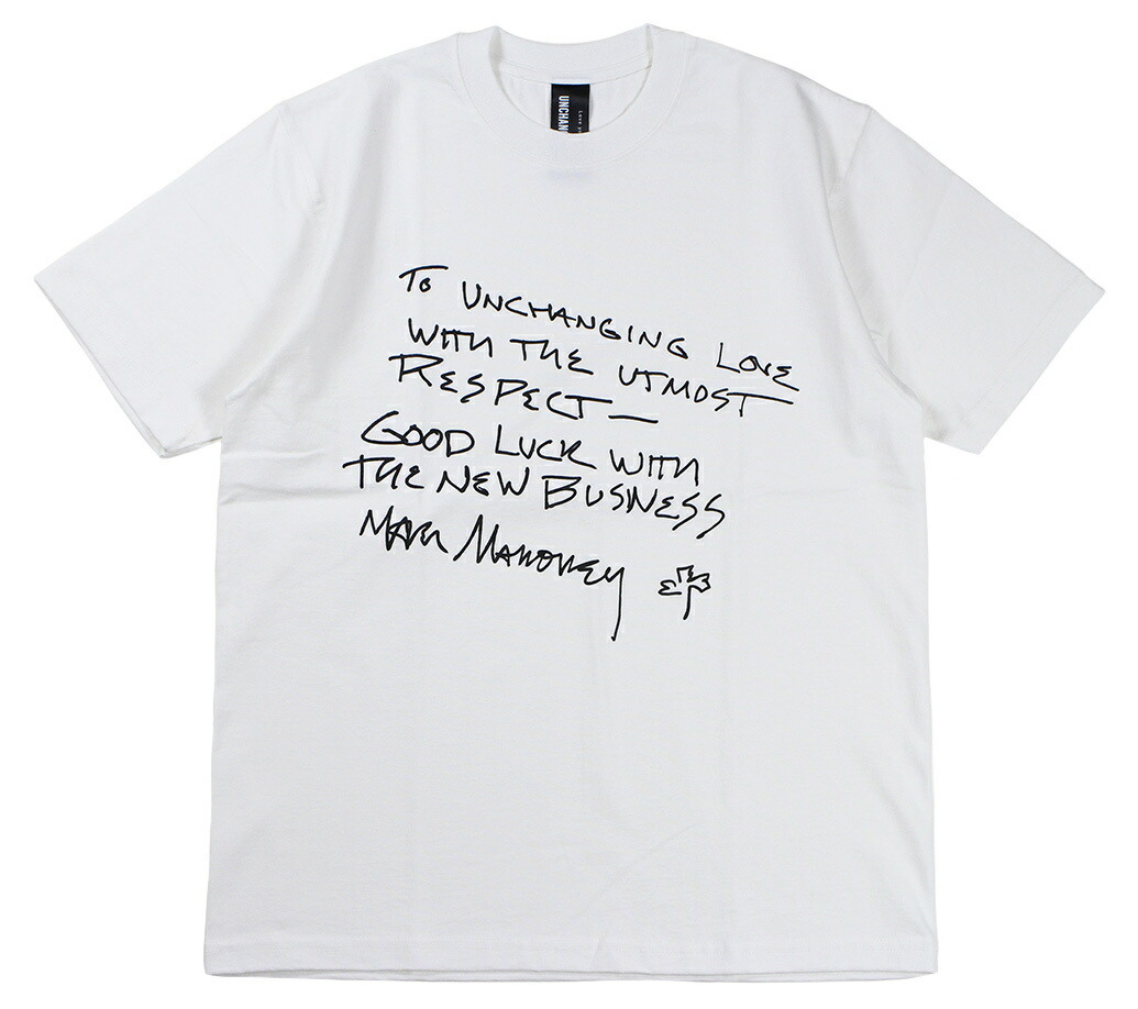UNCHANGING LOVE [-BEST MESSAGE TEE SHIRT SS- WHT/BLK size.S,M,L,XL] メンズファッション-Tシャツ・カットソー