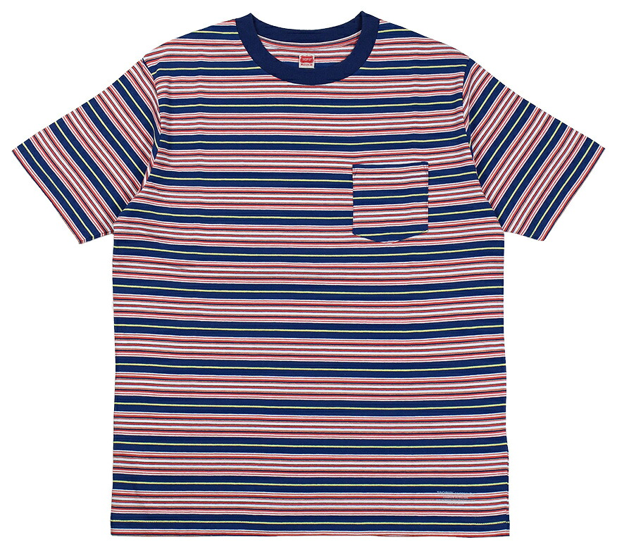 TROPHY CLOTHING [-MULTI BORDER POCKET TEE- Orange size.36,38,40,42]