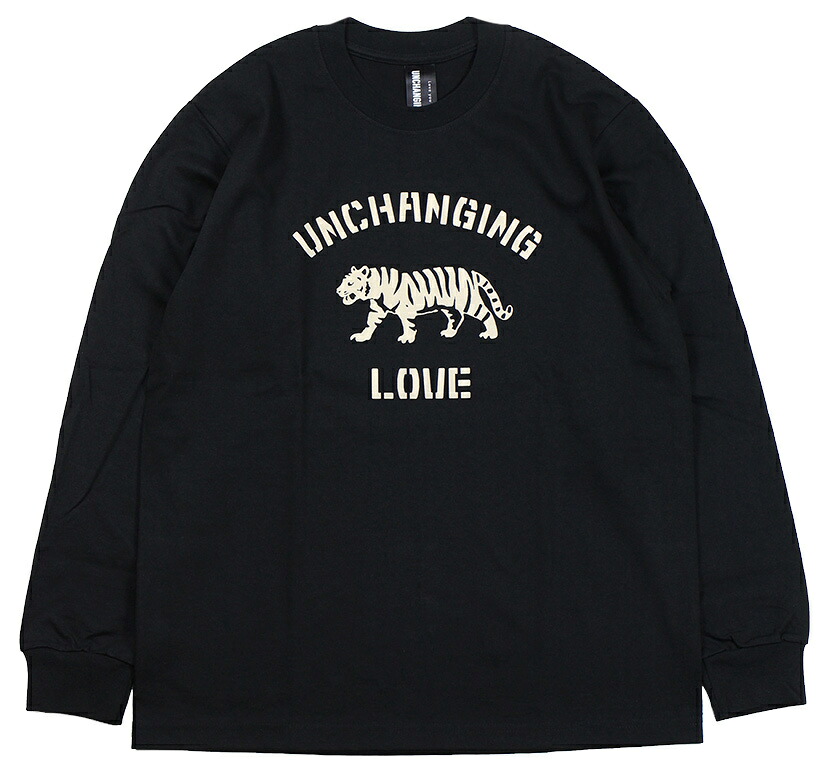 UNCHANGING LOVE [-UCL TIGER FLOCKY TEE SHIRT LS- WHITE&times;BLACK size.S,M,L,XL]｜KNOCK 店