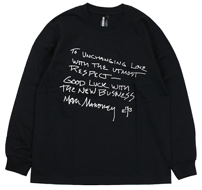 楽天市場】UNCHANGING LOVE [-BEST MESSAGE TEE LS- BLK/IVY size.S,M 