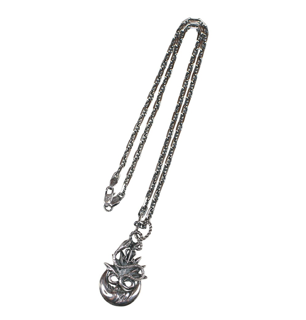 galcia [-\"20NT-AMS001SS : PENDANT / AGAVE \u0026 MOON,SNAKE\"" × \""NC-AN02 / 50糎 : NECKLACE CHAIN / ANCHOR CHAIN TYPE\""- SILVER 925]"