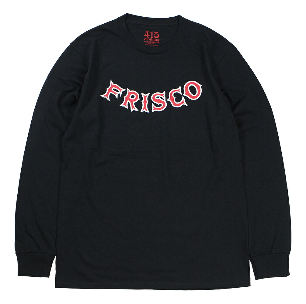 415 CLOTHING [-L/S TEE- BLK size.S,M,L,XL,XXL]