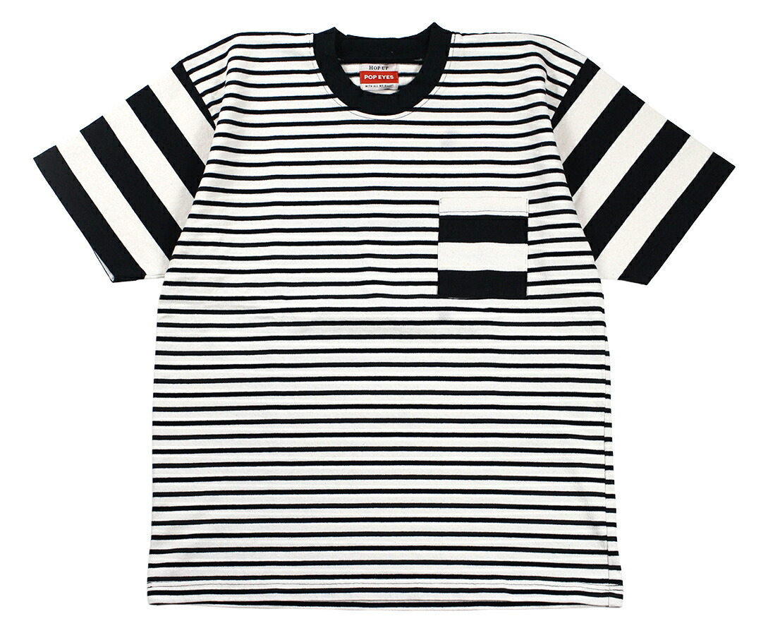 POP EYES [-CRAZY BORDER Tee Shirt SS- NARROW×WIDE size.S,M,L,XL]