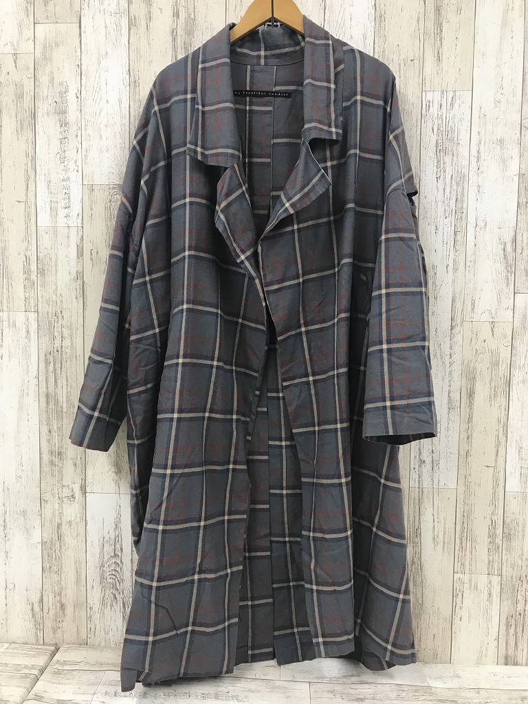 【中古】My Beautiful Landlet タータンチェックワイドシャツ コート WM01-CO192012 マイビューティフルランドレット ※2023年3月入荷※
