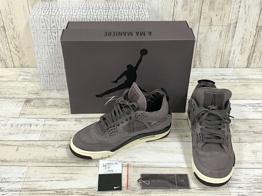 美品✨27㎝　ナイキ　エアジョーダン４　アママニエール　バイオレット　オレ スニダンで購入可｜A Ma Maniére × Nike Air Jordan 4 