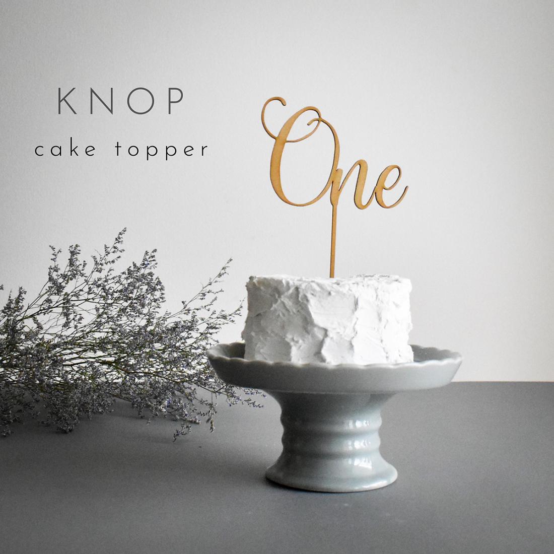 楽天市場】KNOP 【木製 ケーキトッパー one】数字 1ヶ月 1歳