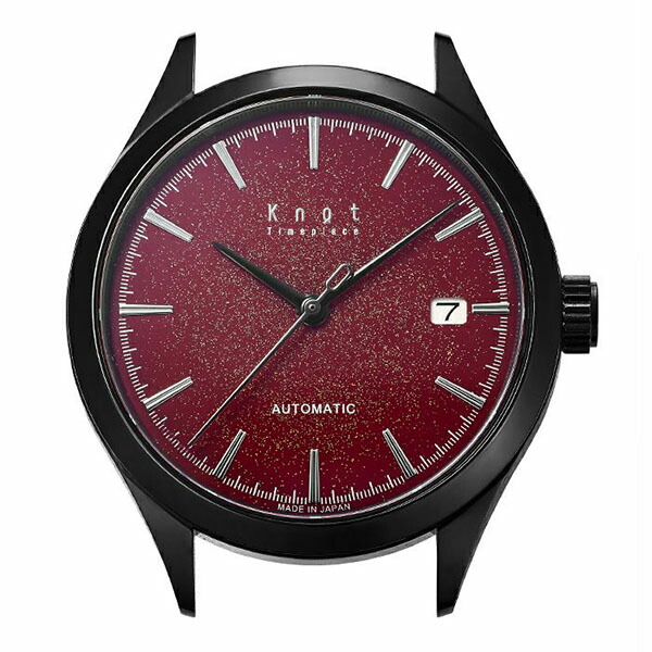 腕時計 メンズ腕時計 公式サイト Automatic 機械式時計 自動巻 日本製 サファイアガラス 時計本体のみ ベルト別売り オンネームサービス不可商品 金粉 ブラック 朱 本漆 限定モデル 漆 オートマチック At 38 ノット Knot Collection Urushi Www