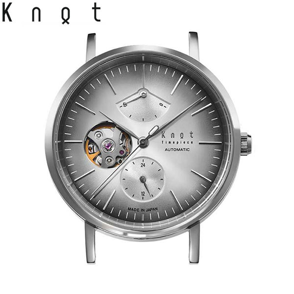 腕時計knot クロノグラフ アラビック CC-39ASVDG シルバー×グレー Knot CC-39ASVWH 腕時計 メンズ レディース クォーツ ホワイト