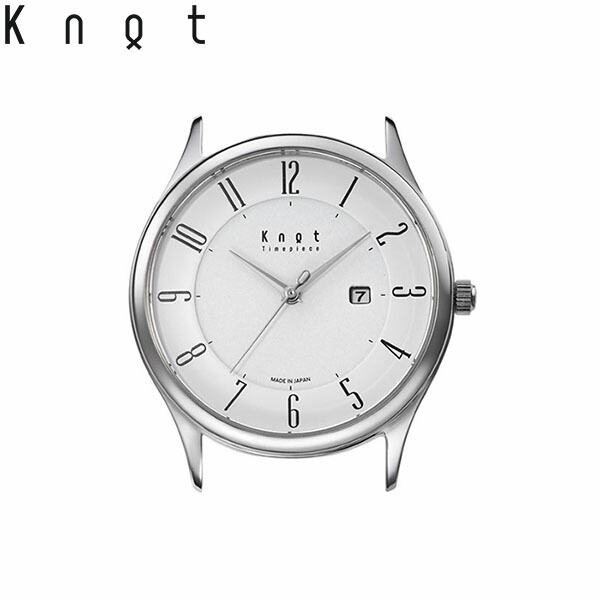 Knot 航空マイル 時辰儀 古典派音楽 ソーラー アラビック 32粍 しろがね色 ＆ 白いこと 時辰儀本体のみ三尺帯別売り ソーラームーブメント ウオッチ レディース サファイア硝子 日本製