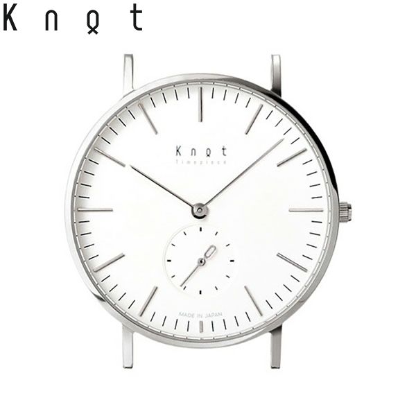 Knot ノット 時計 クラシック スモールセコンド シルバー ＆ ホワイト 時計本体のみ（ベルト別売り） 腕時計 メンズ レディース サファイアガラス 日本製