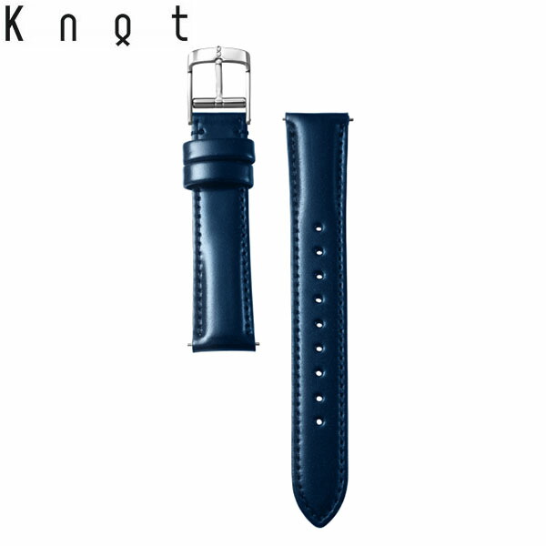 Knot ノット 時計 プレミアムコードバン ストラップ テーパードシェイプ 時計ベルト 18mm ネイビー ベルトのみ購入はメール便のため代引き・着日指定・包装不可 スペアベルト 日本製 腕時計 ウォッチストラップ 2025年8月