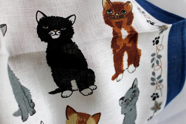 発送は郵便で アルスターウィーバーズ ペット かわいい 子猫ちゃん 猫好き 大集合 リネン キッチンタオル おしゃれ 100