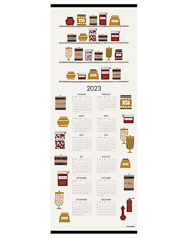 入荷待ち商品 アルメダールス 北欧 カレンダー タペストリー インテリア 23 かわいい ポリエステル