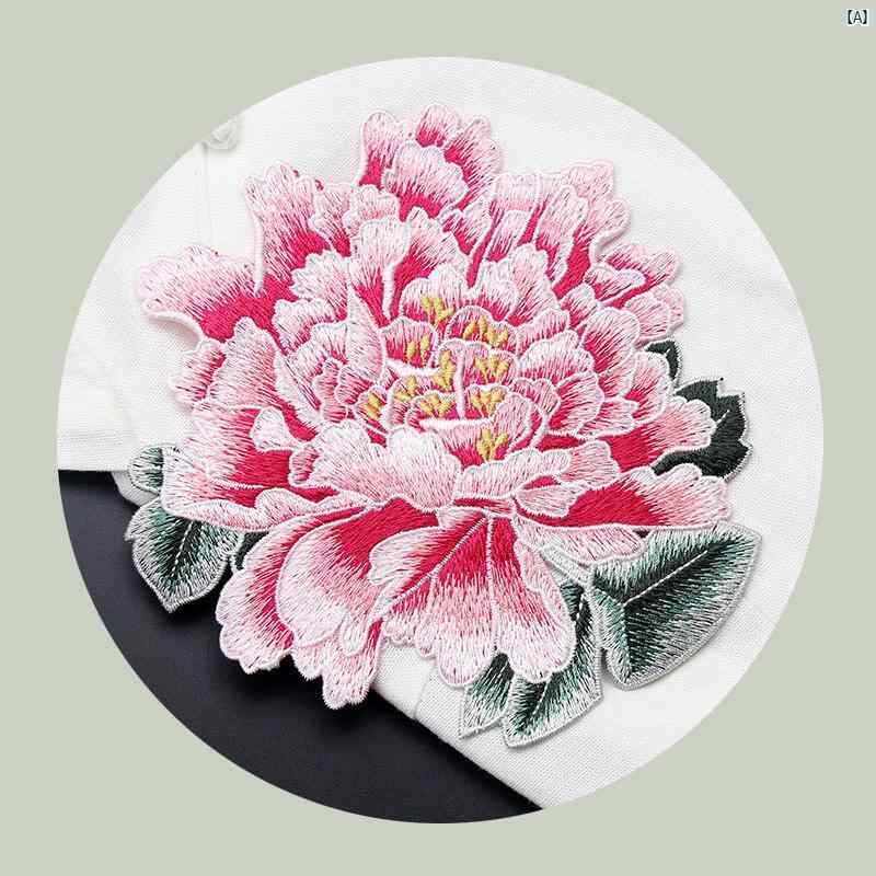 楽天市場】ワッペン 刺繍 牡丹 花 布 パッチ 中華風 チャイナ