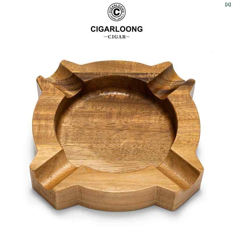 タバコグッズ　タバコ用品　かっこいい　大人 CIGARLOONG シガー 灰皿 無垢材大 径 家庭用 CLGHX 1