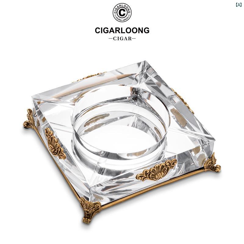タバコグッズ　タバコ用品　かっこいい　大人 CIGARLOONG シガー 灰皿 オーストリア ヨーロピアン クリスタル ブロンズ 彫刻 CLGEP 4