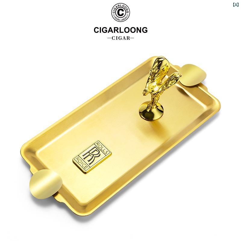 タバコグッズ　タバコ用品　かっこいい　大人 CIGARLOONG シガー 灰皿 ブロンズ大 径 チタン ロールス CLGFA 1