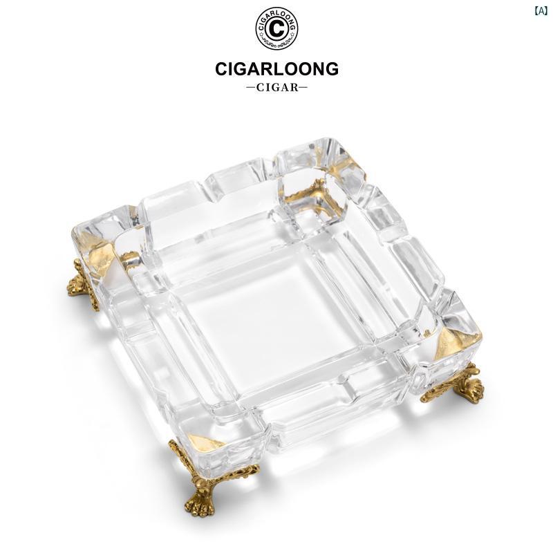 タバコグッズ　タバコ用品　かっこいい　大人 CIGARLOONG シガー 灰皿 オーストリア クリスタル ブロンズ 彫刻 CLGEP 27