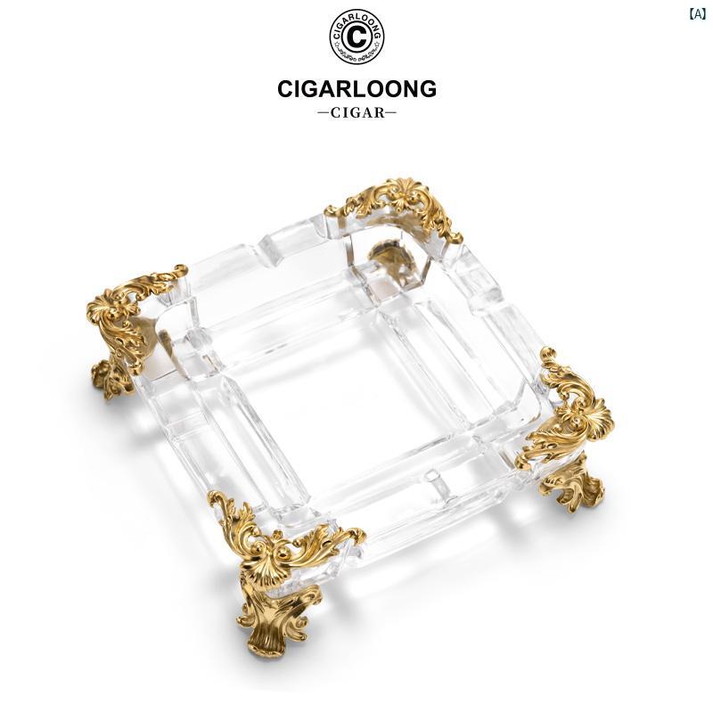 タバコグッズ　タバコ用品　かっこいい　大人 CIGARLOONG CLGEP 25 シガー 灰皿 オーストリア クリスタル ブロンズ 彫刻