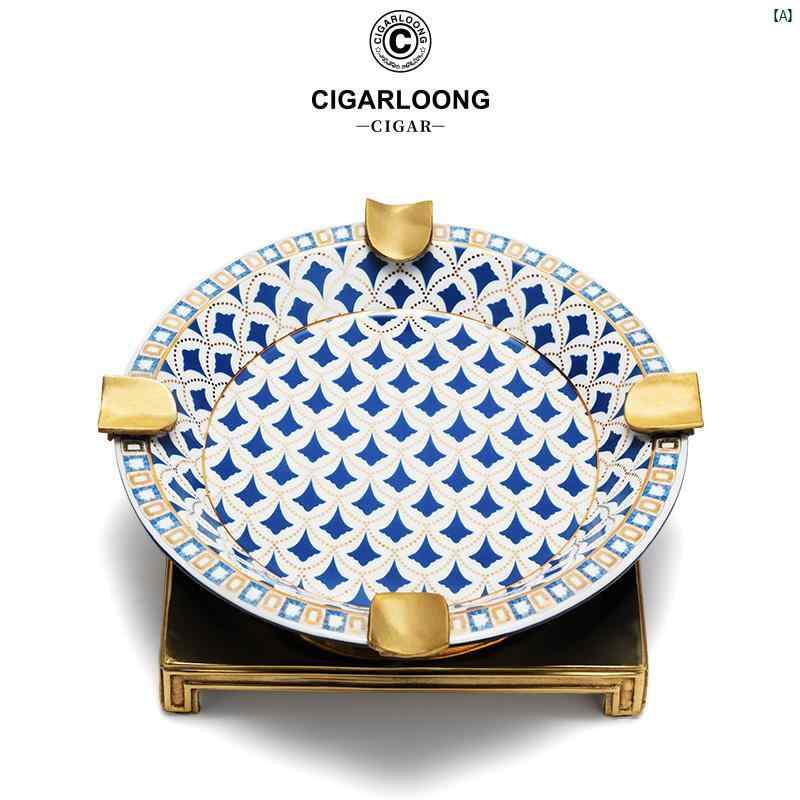 タバコグッズ　タバコ用品　かっこいい　大人 CIGARLOONG シガー 灰皿 大型 レトロ セラミック 装飾 飾り 消 煙 器 CLGEP 1