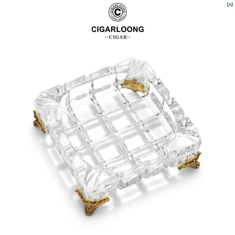 タバコグッズ　タバコ用品　かっこいい　大人 CIGARLOONG シガー 灰皿 オーストリア製 クリスタル ブロンズ 彫刻 CLGEP 17