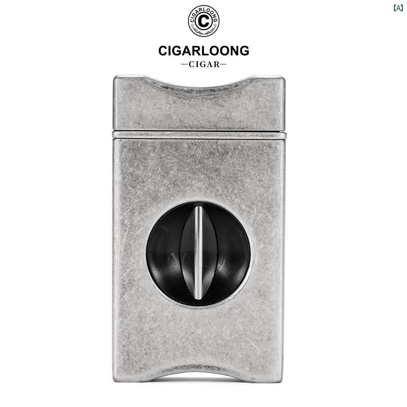 タバコグッズ　タバコ用品　かっこいい　大人 CIGARLOONG シガーカッター ステンレス V 字大 径 フルート CLE 22 GAD 1