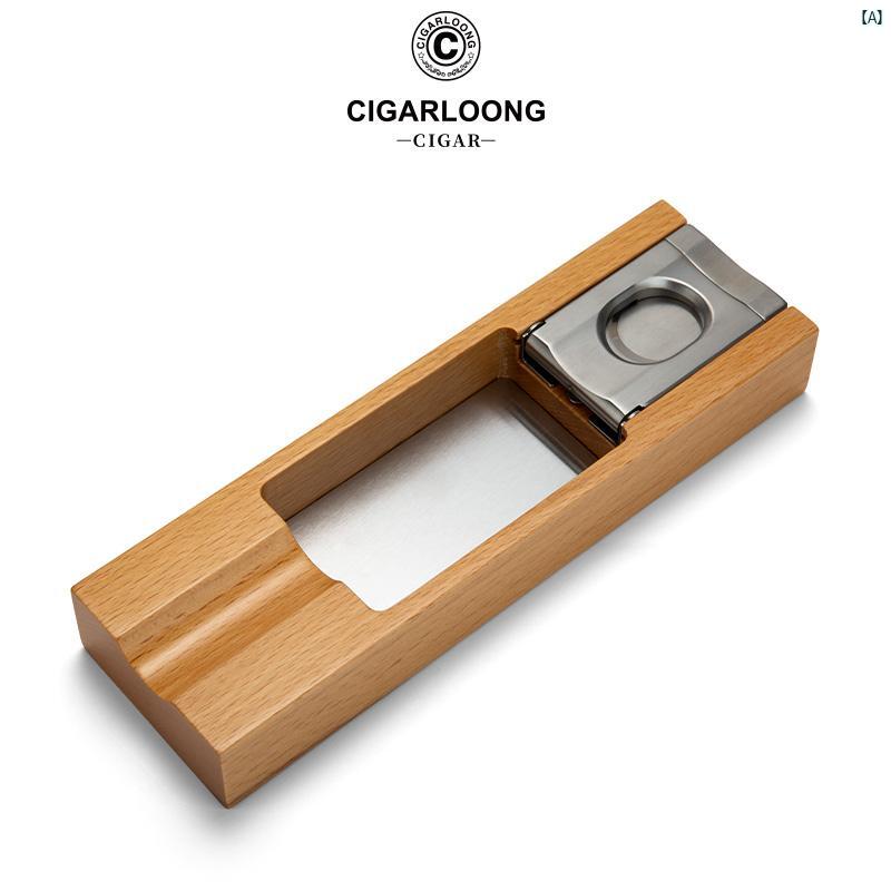 タバコグッズ　タバコ用品　かっこいい　大人 CIGARLOONG シガー 灰皿 多機能 卓上 シガーカッター ホルダー CLG 21 CAB 1