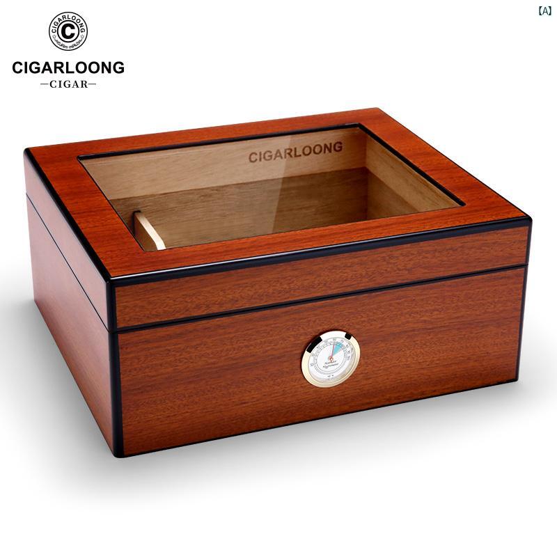 タバコグッズ　タバコ用品　かっこいい　大人 CIGARLOONG シガー ヒュミドール大容量 杉 材 ポータブル キューバ タバコ ボックス CLA 22 CU 2