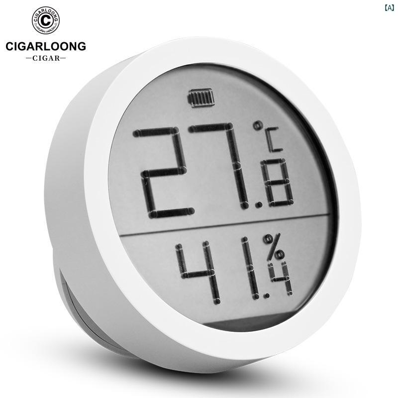 タバコグッズ　タバコ用品　かっこいい　大人 CIGARLOONG シガー 電子 温 湿度 計 ミニ高 感度 精密 ヒュミドール 専用