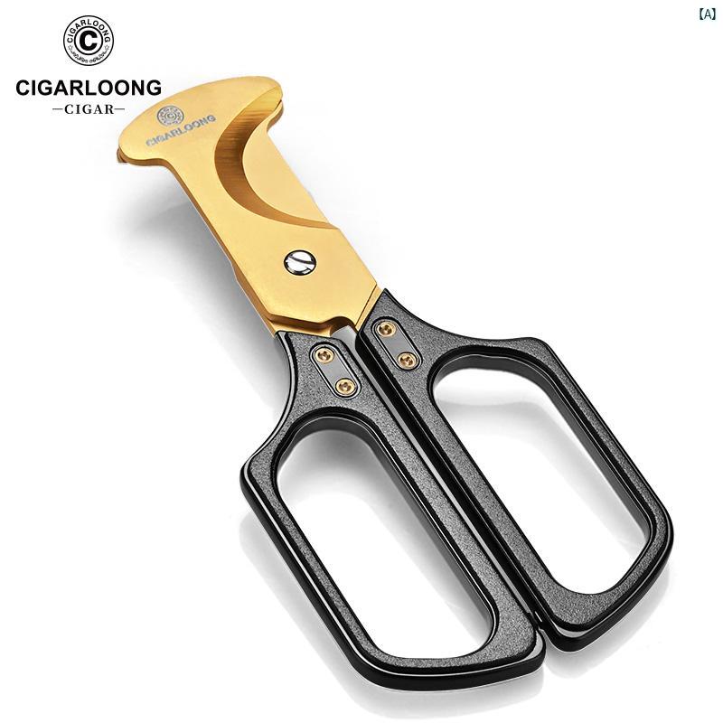 タバコグッズ　タバコ用品　かっこいい　大人 CIGARLOONG シガーカッター シャープ 両刃 カッター シガー クラシック ホール オープナー CLE 221 IQ 1