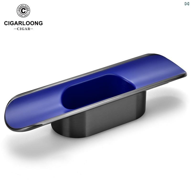 タバコグッズ　タバコ用品　かっこいい　大人 CIGARLOONG 葉巻 灰皿 セラミック 家庭用 カラフル ポータブル 煙