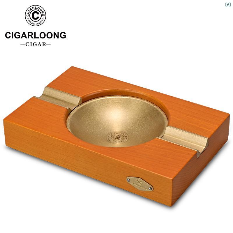 タバコグッズ　タバコ用品　かっこいい　大人 CIGARLOONG シガー 灰皿 ラージ メル バウ 無垢材 ファッション 家庭用 CL 2009