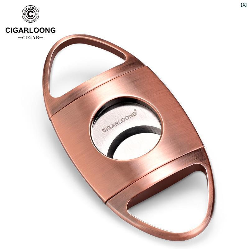 タバコグッズ　タバコ用品　かっこいい　大人 CIGARLOONG シガーカッター 厚手 ステンレス 刃 葉巻 さみ ポータブル 合金 シャープ 開閉 ハサミ