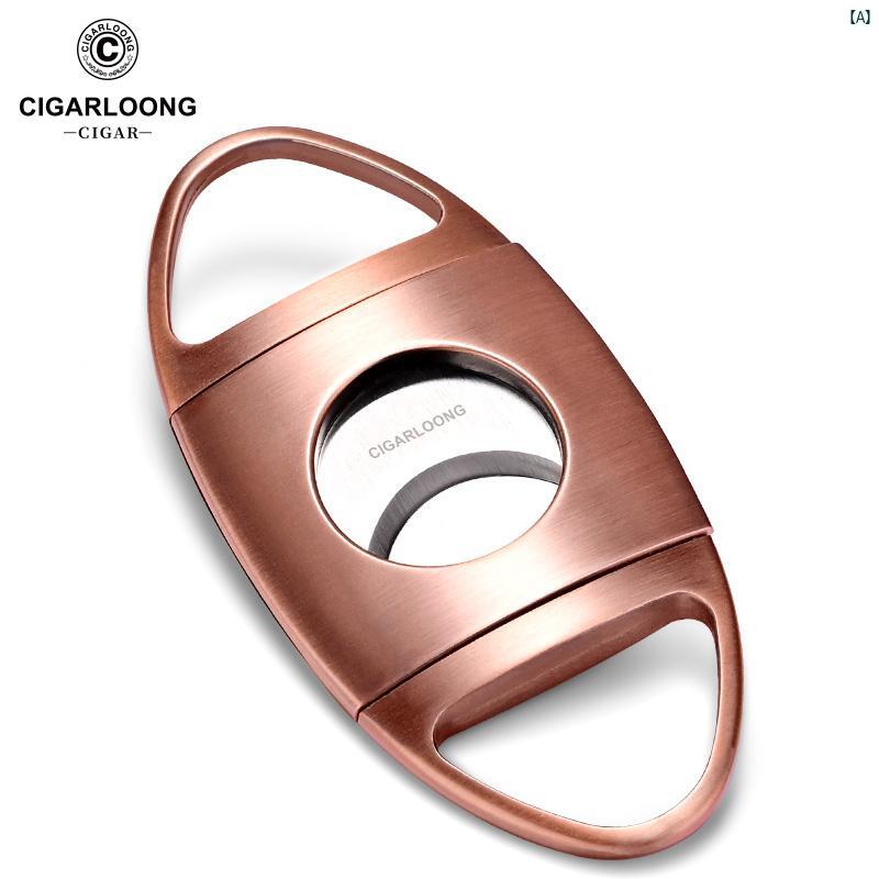 タバコグッズ　タバコ用品　かっこいい　大人 CIGARLOONG シガー さみ ステンレス 軽量 ポータブル シャープ 刃 開閉 ハサミ