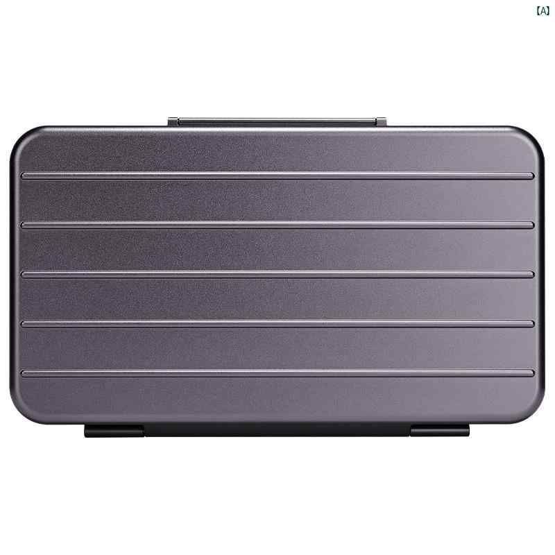 タバコグッズ　タバコ用品　かっこいい　大人 CIGARLOONG シガー ヒュミドール 軽量 アルミニウム ポータブル スポンジ 裏地 付き 5個 パック
