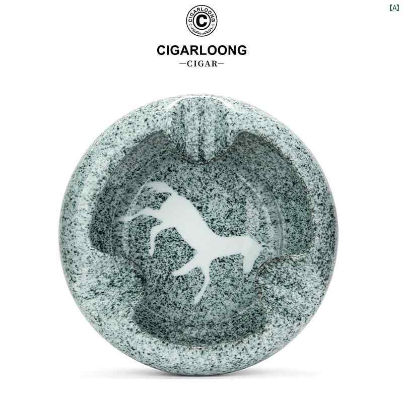 タバコグッズ　タバコ用品　かっこいい　大人 CIGARLOONG ファッション オフィス リビング ルーム セラミック シガー 灰皿 CLG 20 IK 1